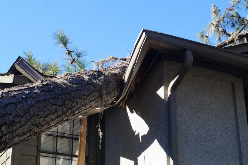 Photo of damaged roof